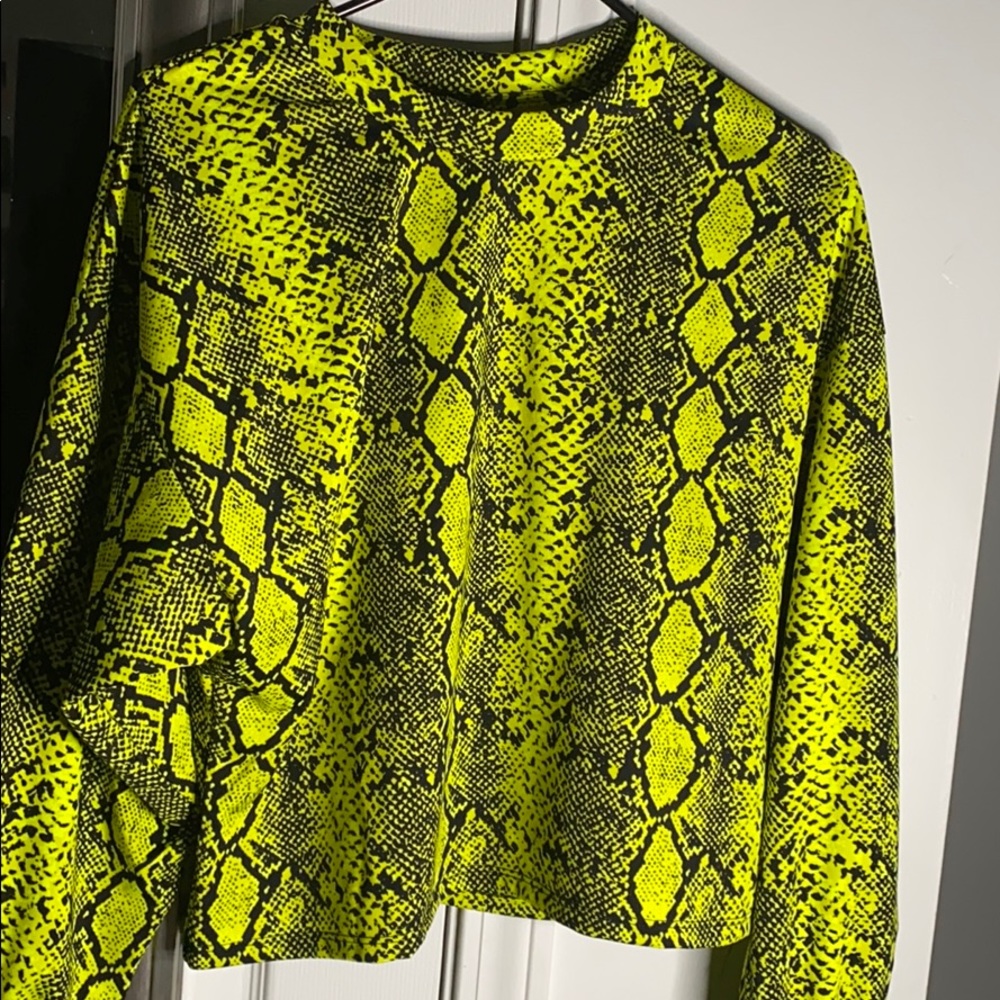 Neon Green Snake Skin Shirt